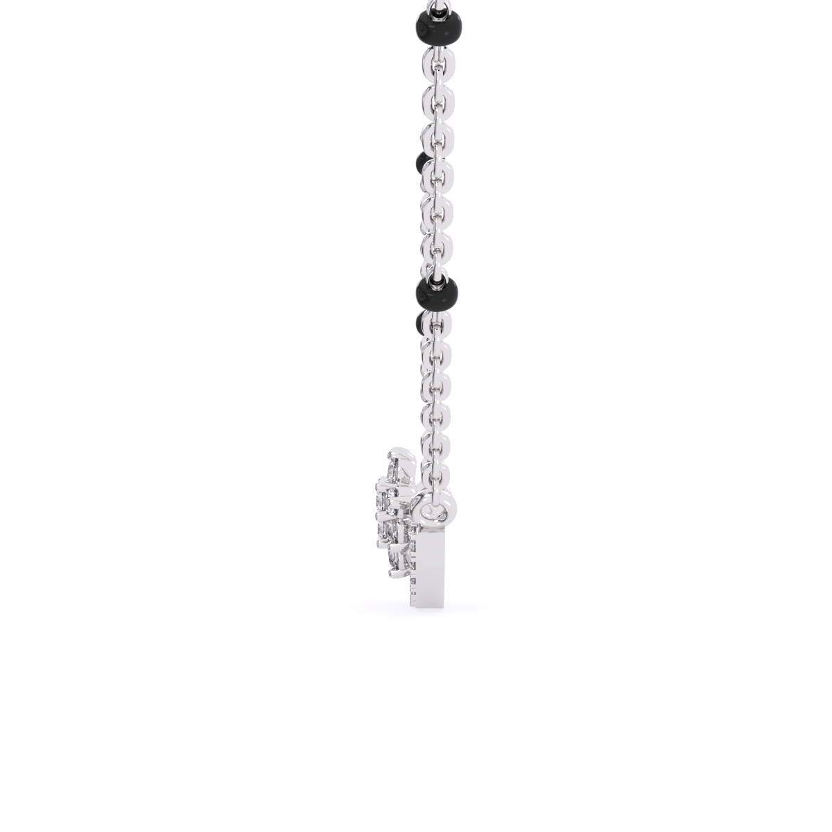 Blossom Flower Round Diamond Mangalsutra
